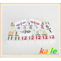 Double 12 Number theme colorful domino with leather box